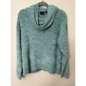 Tribal Womens Cowl Neck Chenille Knit Sweater Sage Green Long Sleeve Size M